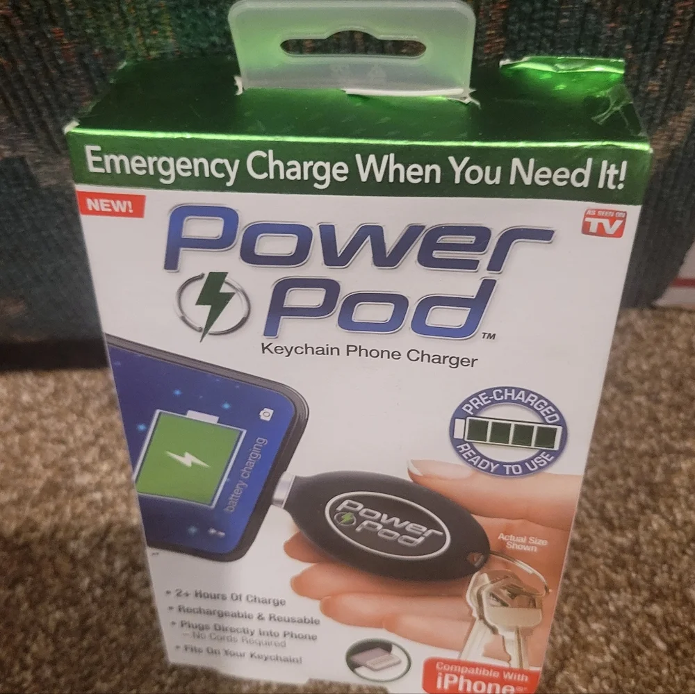Keychain Phone Charger - Black